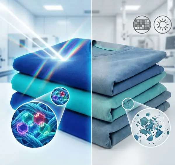 medical apparel with advanced color-lock technology