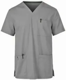 EzyCare-Men-Scrub Top-M1002 (Grey, M)